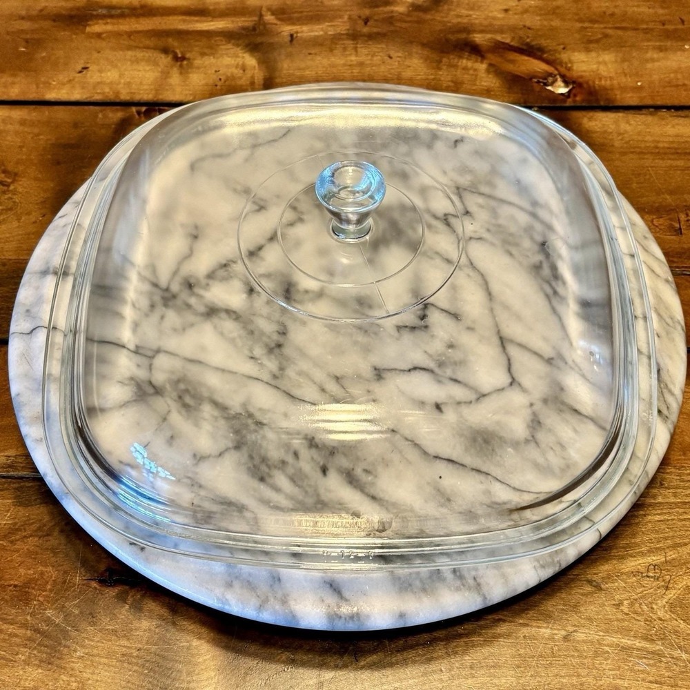 VTG Corning Ware MCM Blue Cornflower 2 Qt Square 10" Casserole Dish & Lid P-12-C - Picture 4 of 7